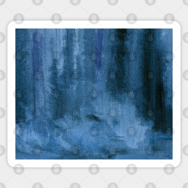 Abstract Oil Painting Classic Blue 12c7 Sticker by Go Abstract Art